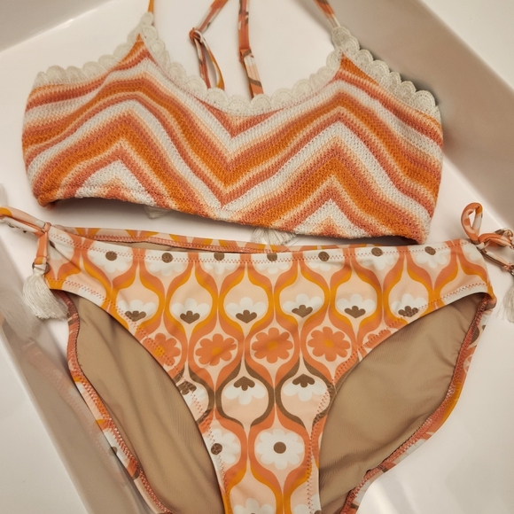 Shide Critters Summer Sorbet Girls Crochet Tie Back Bikini Size 16 NWOT - Picture 4 of 8